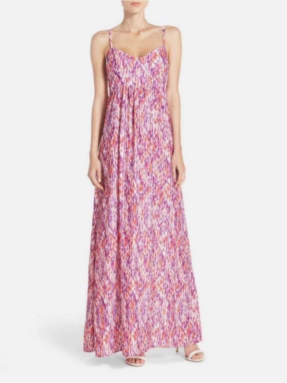 Felicity & Coco Pink Multi-Print Spaghetti Strap Woven Maxi Dress